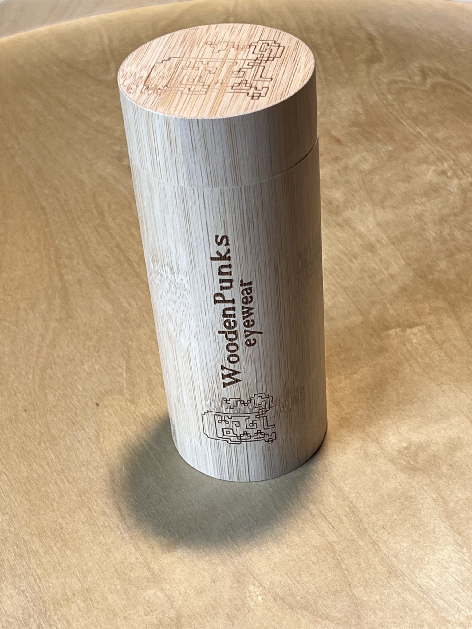 WoodenPunks Bamboo Cylinder Sunglasses Case