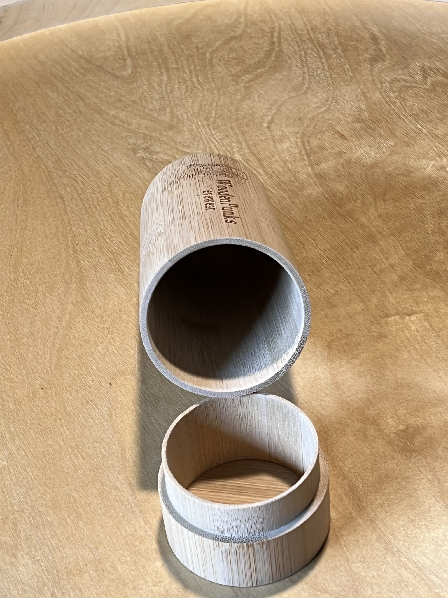 WoodenPunks Bamboo Cylinder Sunglasses Case