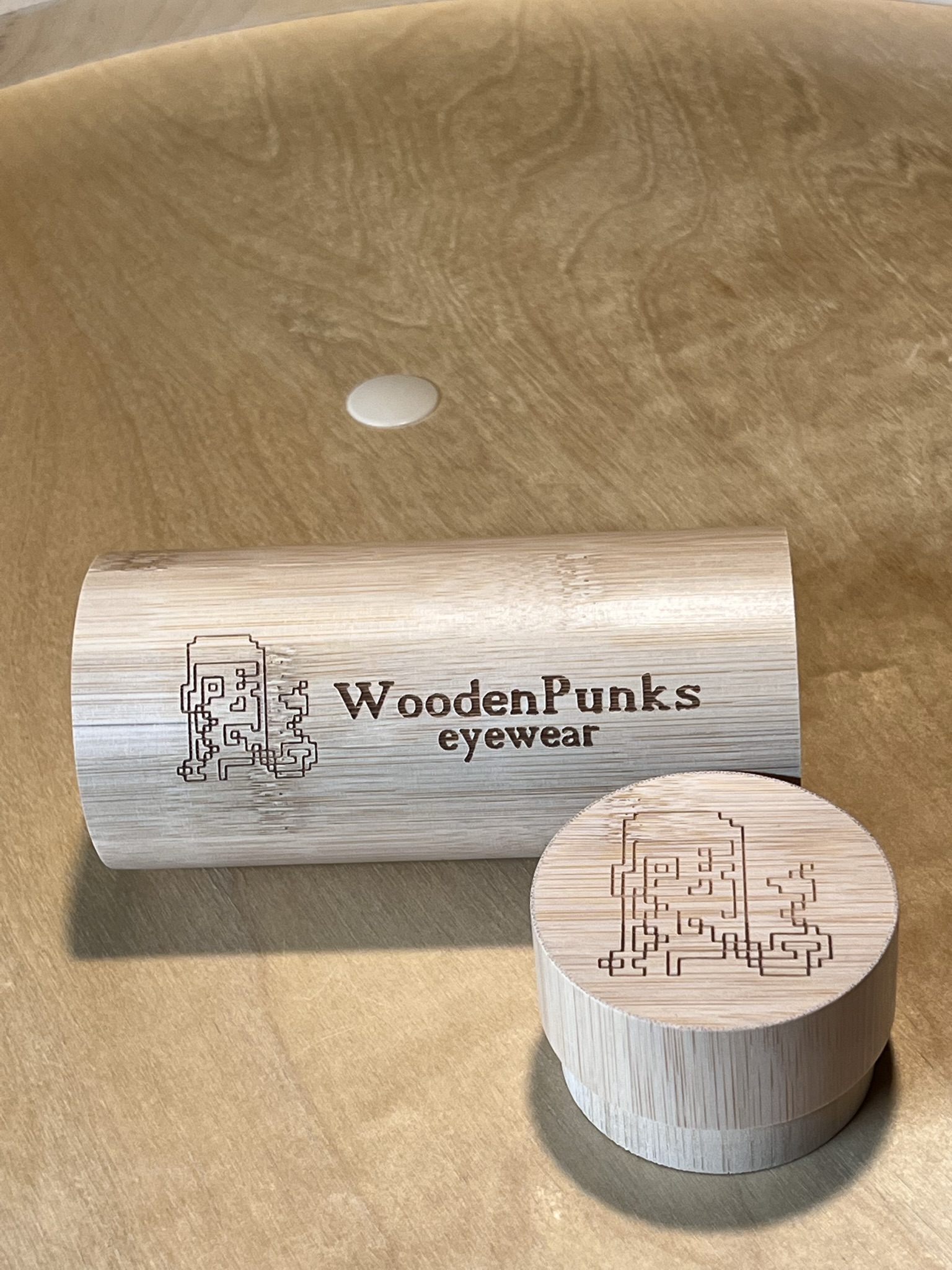 WoodenPunks Bamboo Cylinder Sunglasses Case