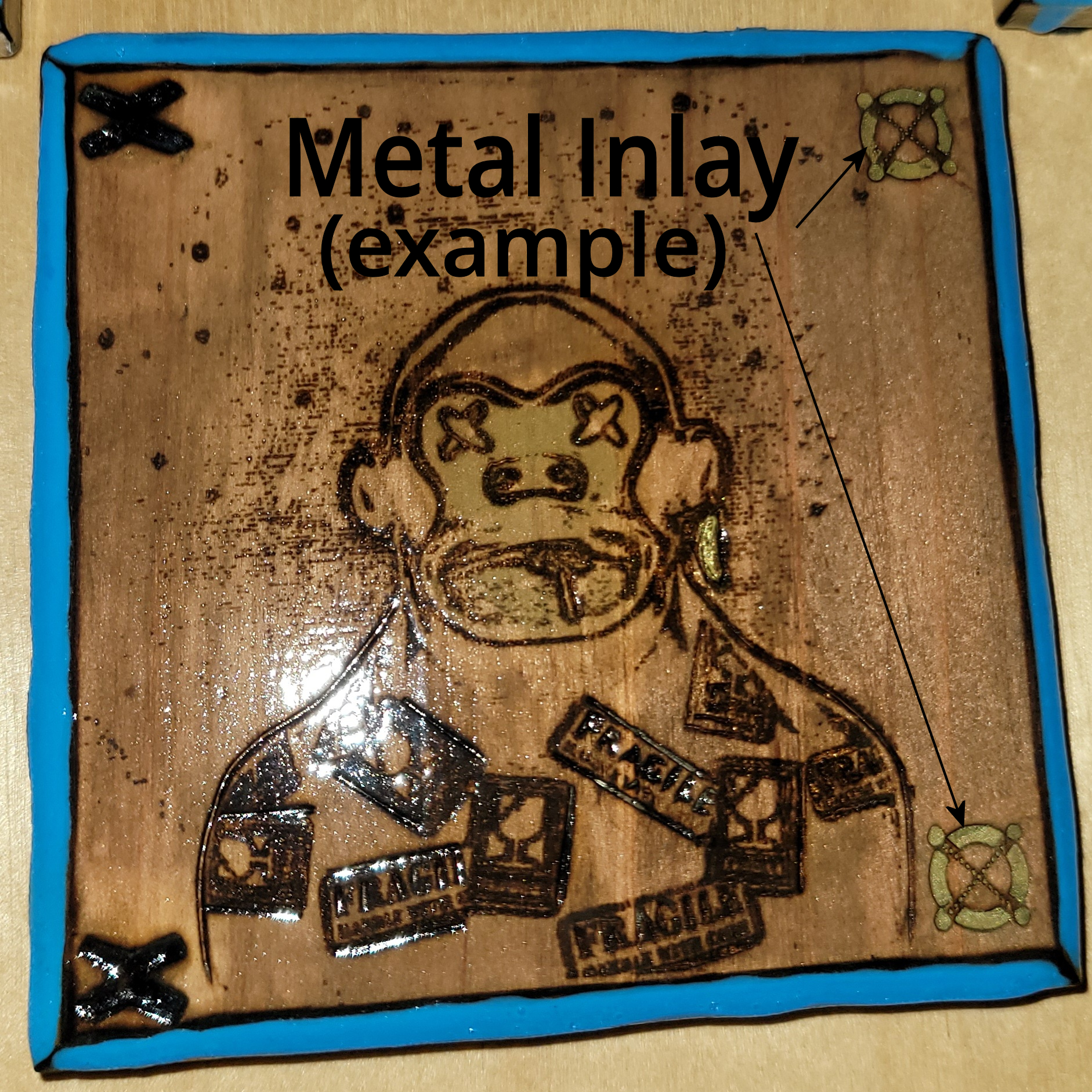 Metal Inlay Coasters