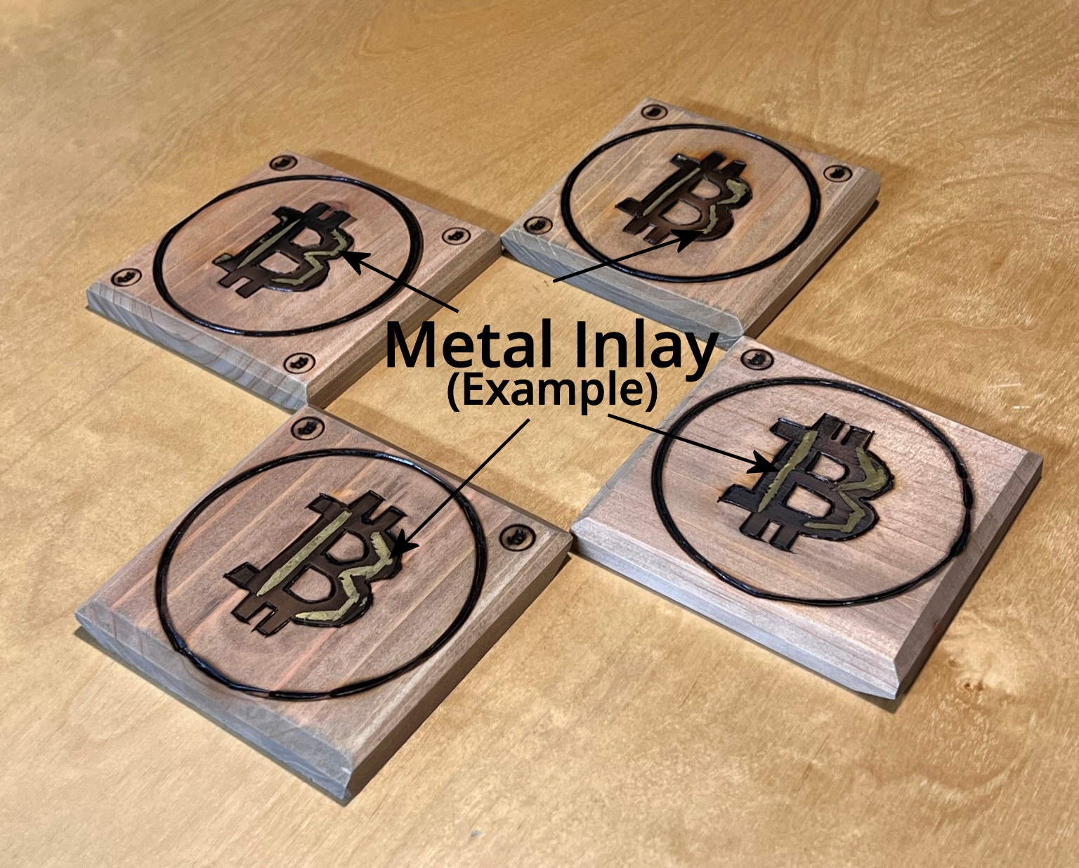 Metal Inlay Coasters