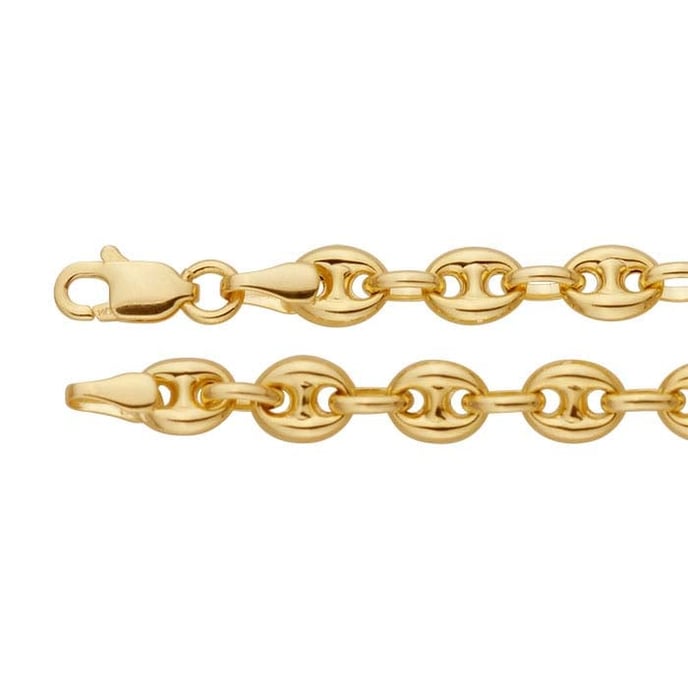14K Yellow Gold 4.7mm Puffed Anchor Chain