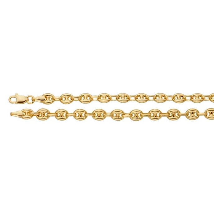 14K Yellow Gold 4.7mm Puffed Anchor Chain