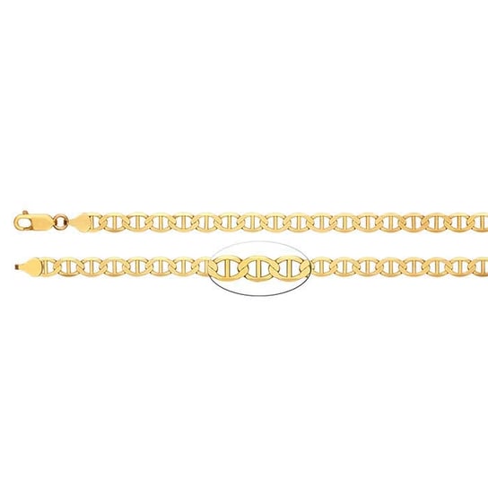 14K Yellow Gold 6.3mm Diamond-Cut Anchor Chain