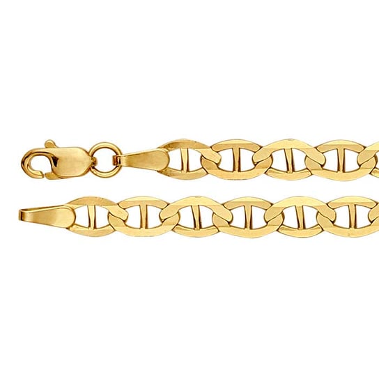 14K Yellow Gold 6.3mm Diamond-Cut Anchor Chain
