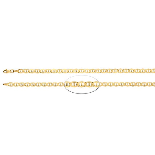 14K Yellow Gold 6.3mm Diamond-Cut Anchor Chain