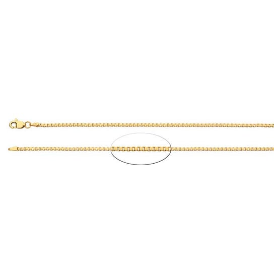 14K Yellow Gold 1.8mm Hollow Venetian Box Chain