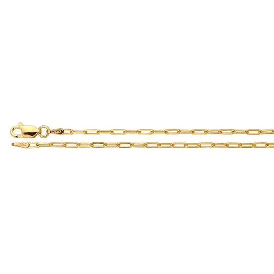 14K Yellow Gold 1.9mm Flat Oval Cable Chain