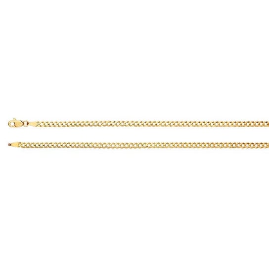 14K Yellow Gold 3.2mm Diamond-Cut Curb Chain