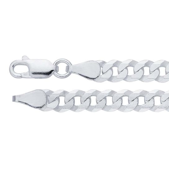 Sterling Silver 5.3mm Beveled Flat Curb Chain