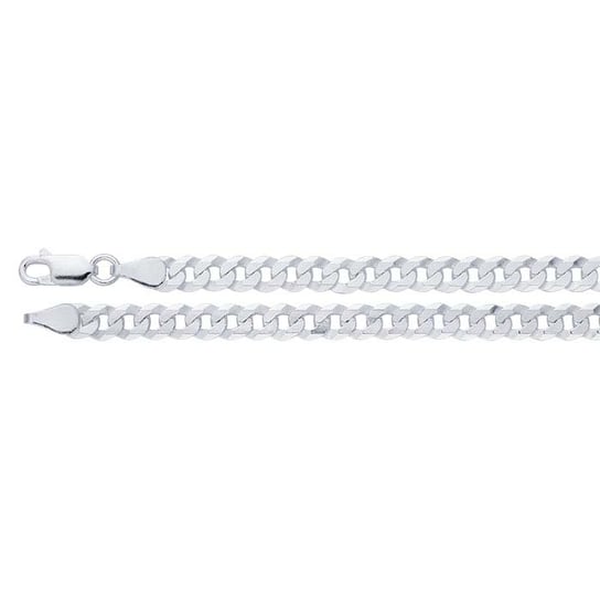 Sterling Silver 5.3mm Beveled Flat Curb Chain