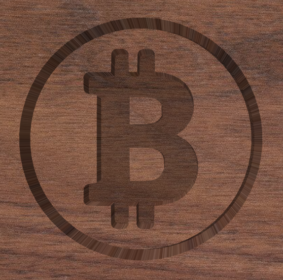  Bitcoin Wood Pendant