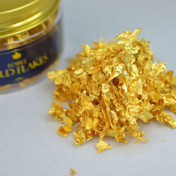 Gold: 24K Gold Leaf & Gold Acrylic Paint