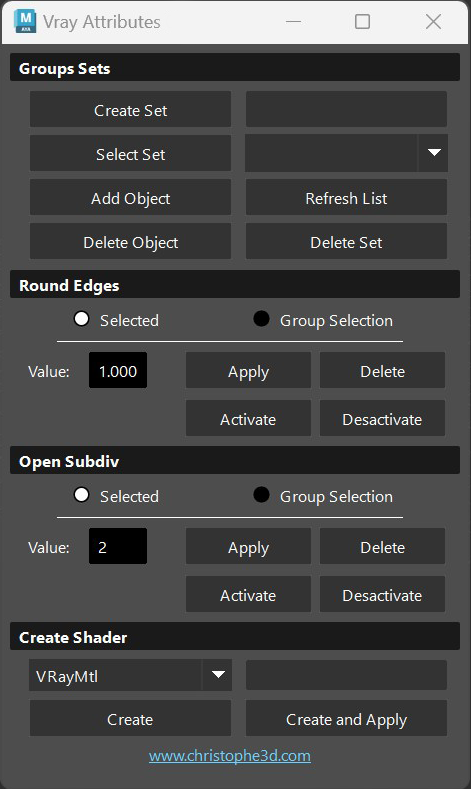 V-Ray Attributes