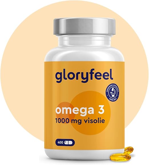 Omega 3 Fish Oil 1000mg - 400 capsules (13 months supply) - qualitative & essential omega 3 fatty acids 180mg EPA + 120mg DHA - from sustainable fishery, laboratory tested and produced in Germany