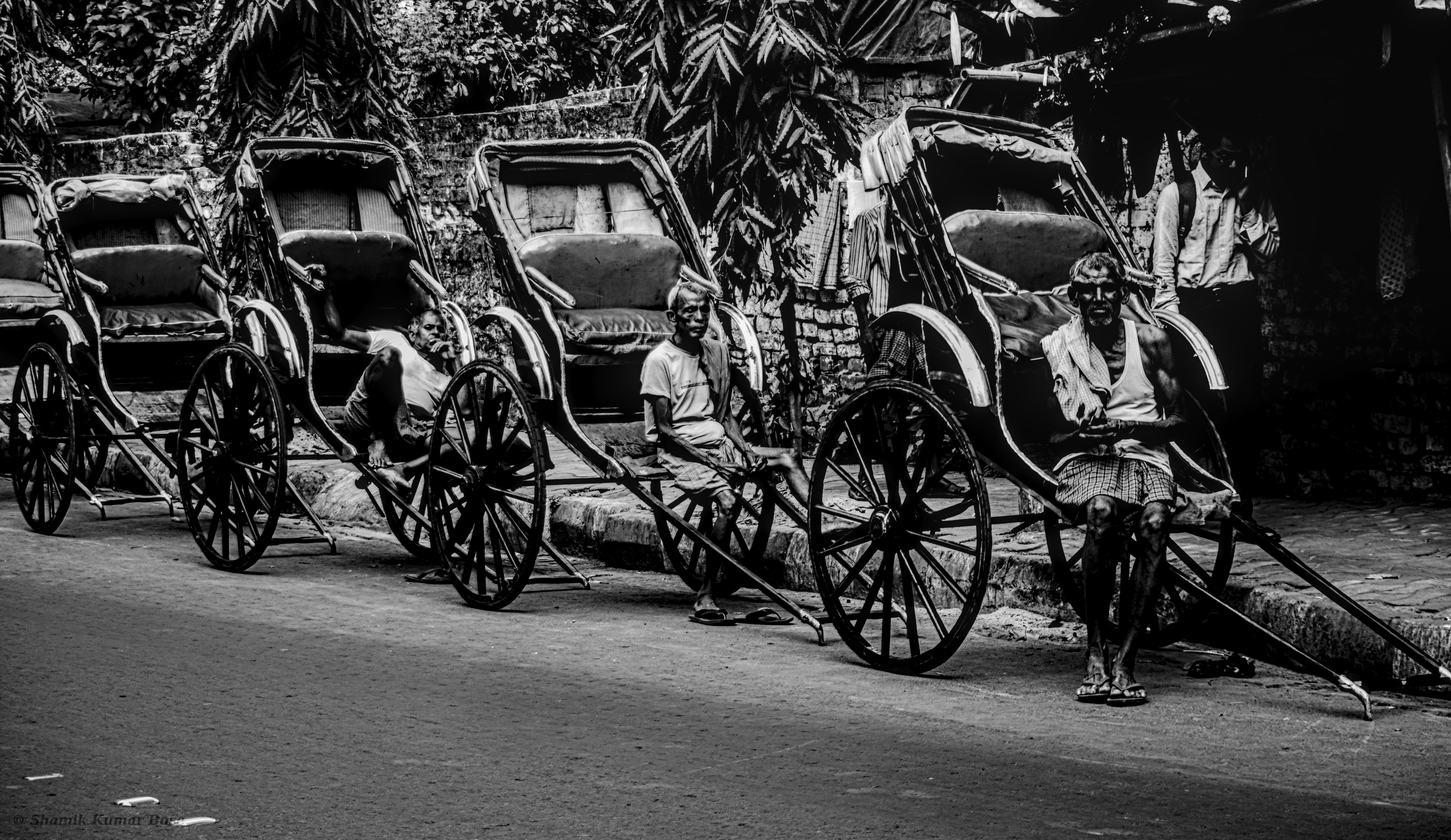 Vintage Hand-Pulled Rickshaw