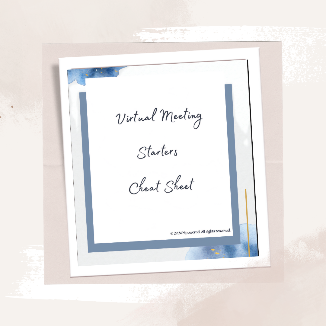PRINTABLE: Virtual Meeting Starters Cheat Sheet