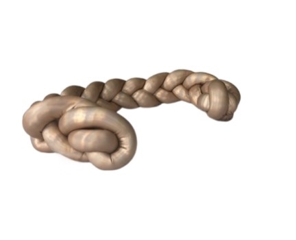 Three-braids "Shimmery Balloon"