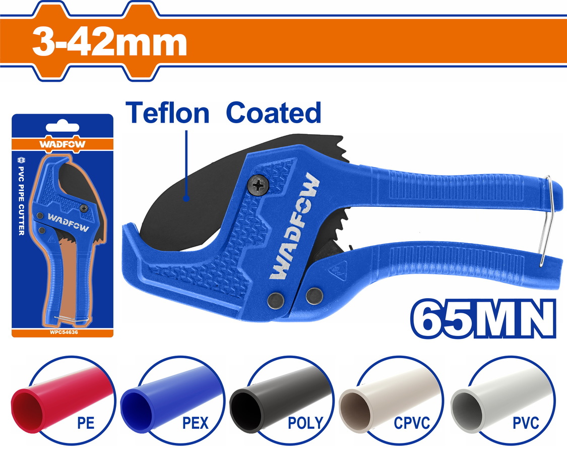 TIJERA CORTA TUBOS PVC DIAMETRO 3-42 MM WADFOW WPC54642