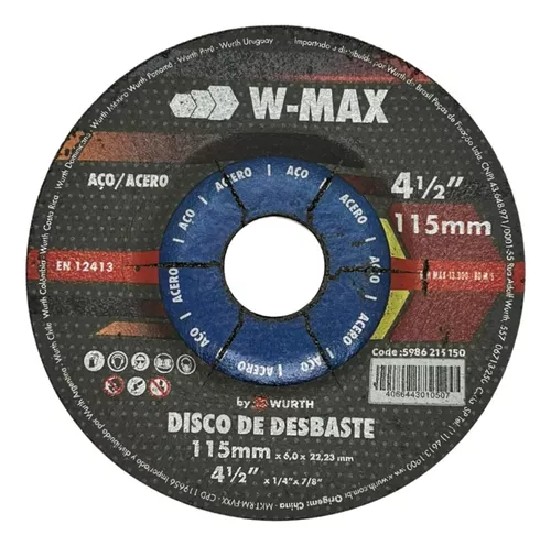DISCO DESBASTE WURTH  4 1/2"