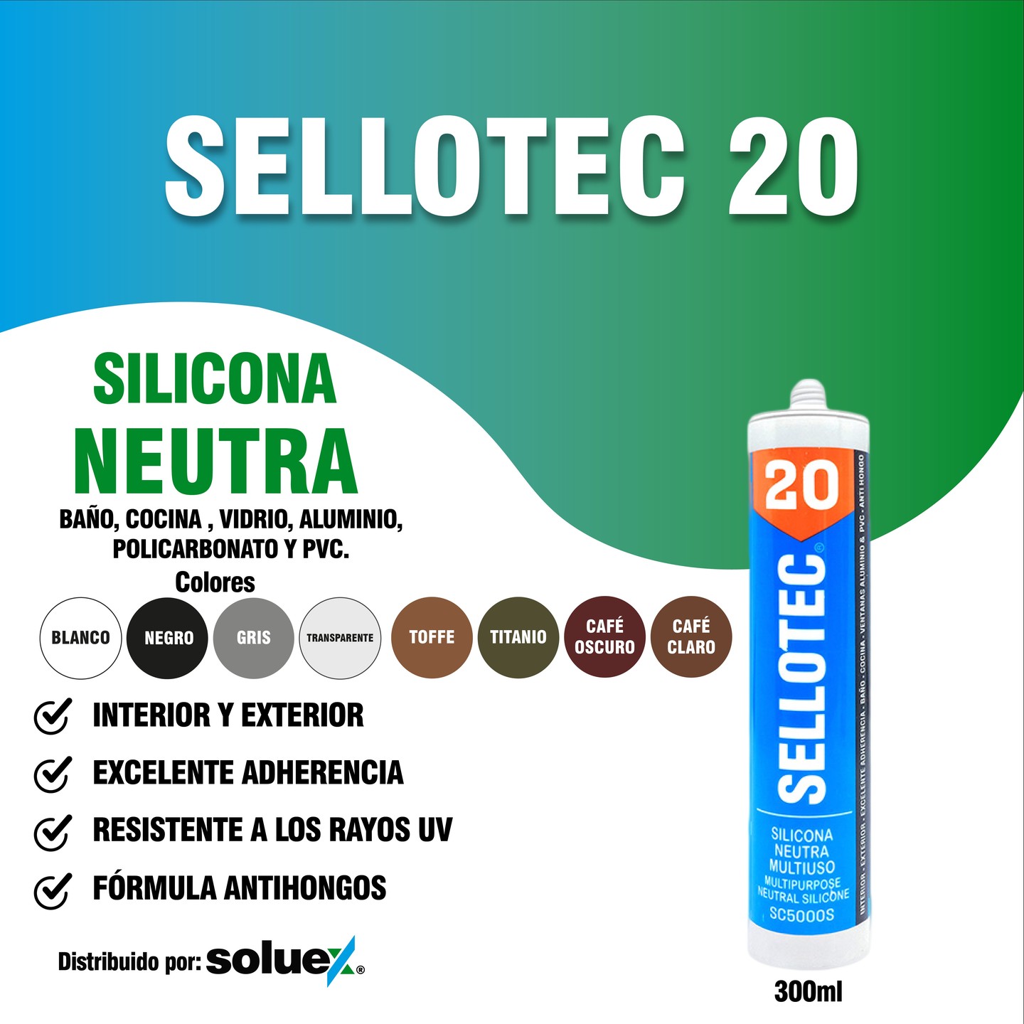 Sellotec Silicona Neutra Multiuso Blanca 300 ml