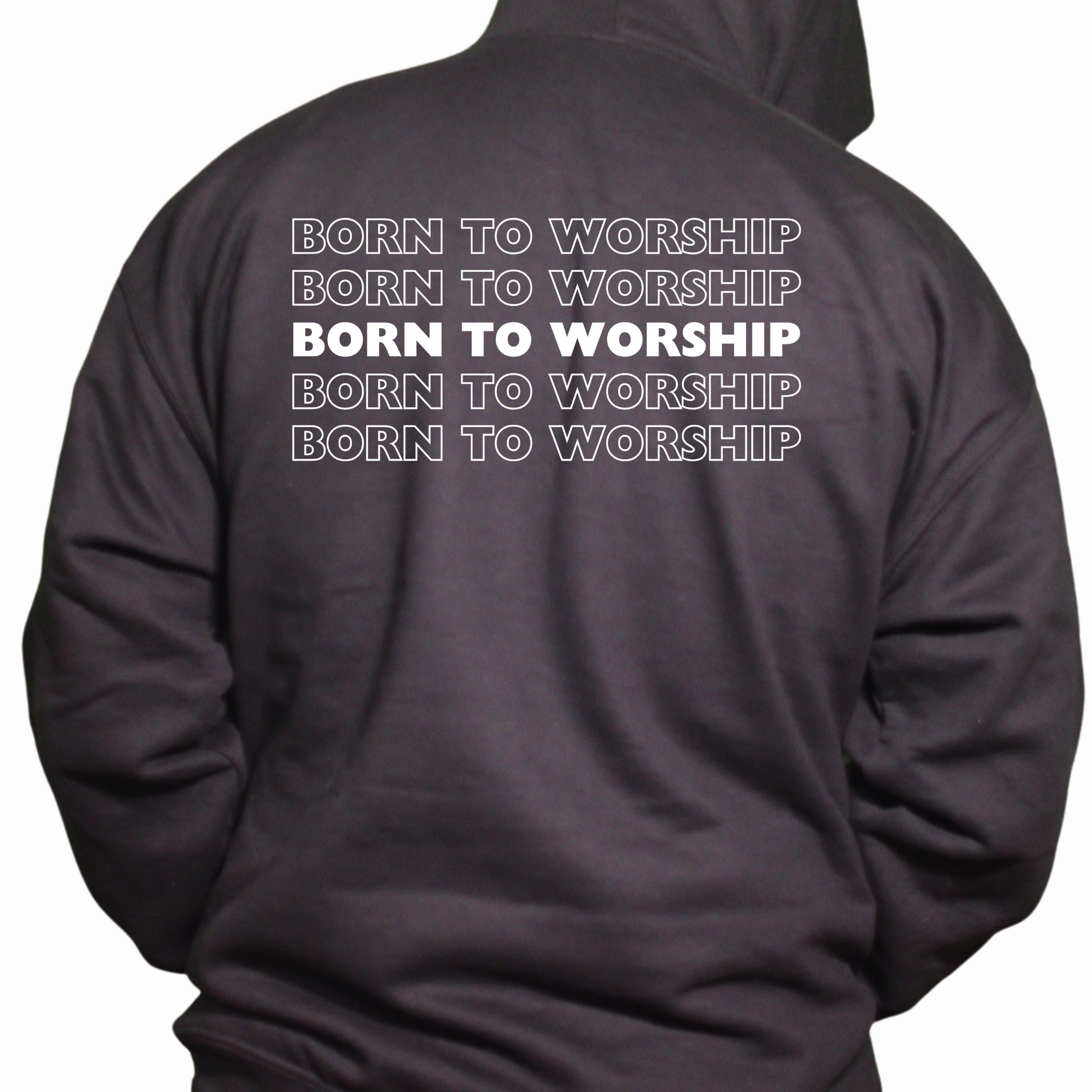 Born to Worship Hoodie-Man-Black