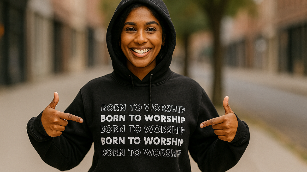 Born to Worship Hoodie- Women-Black