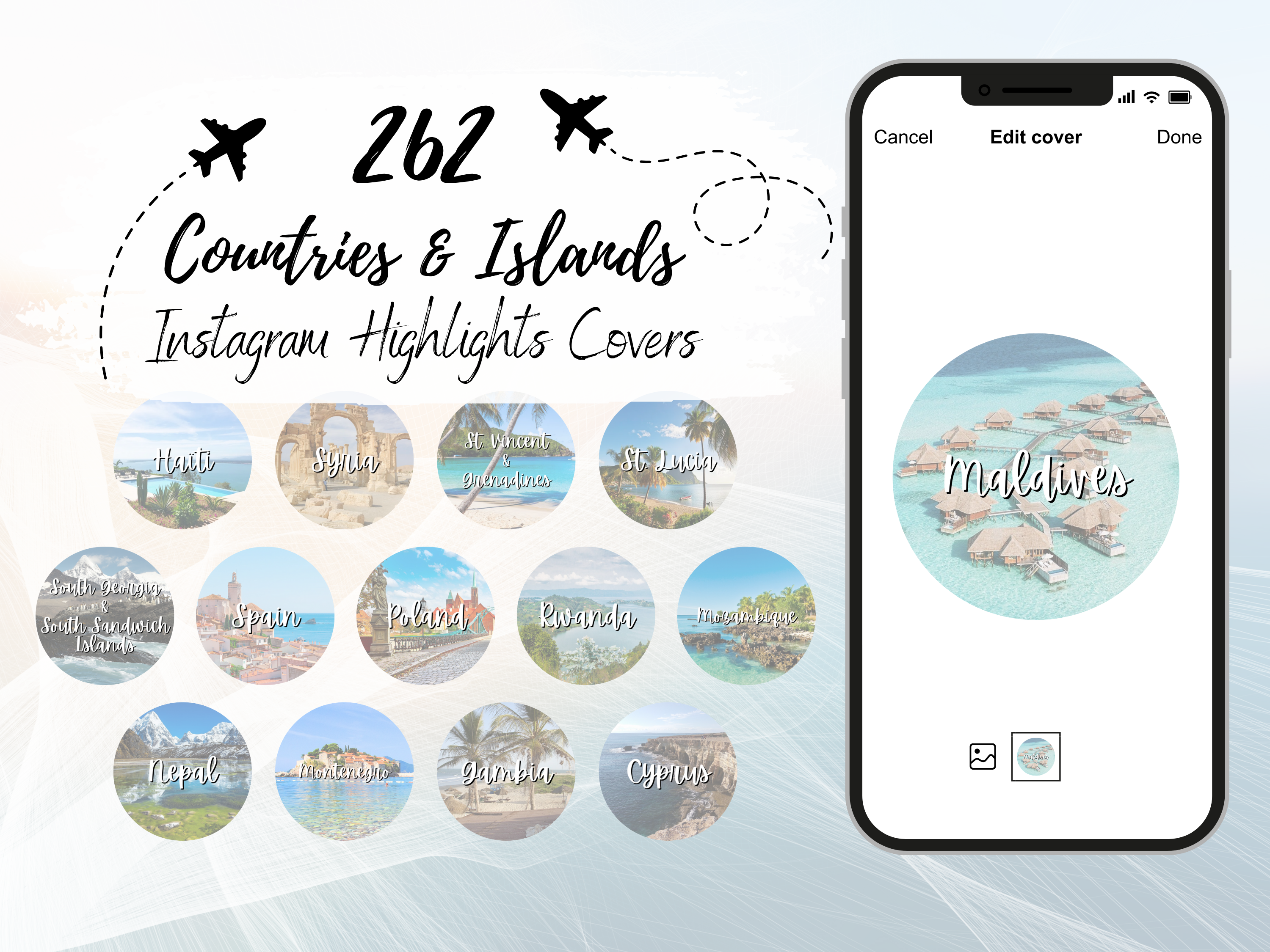 Countries and Islands Transparent Circle Pictures With Name