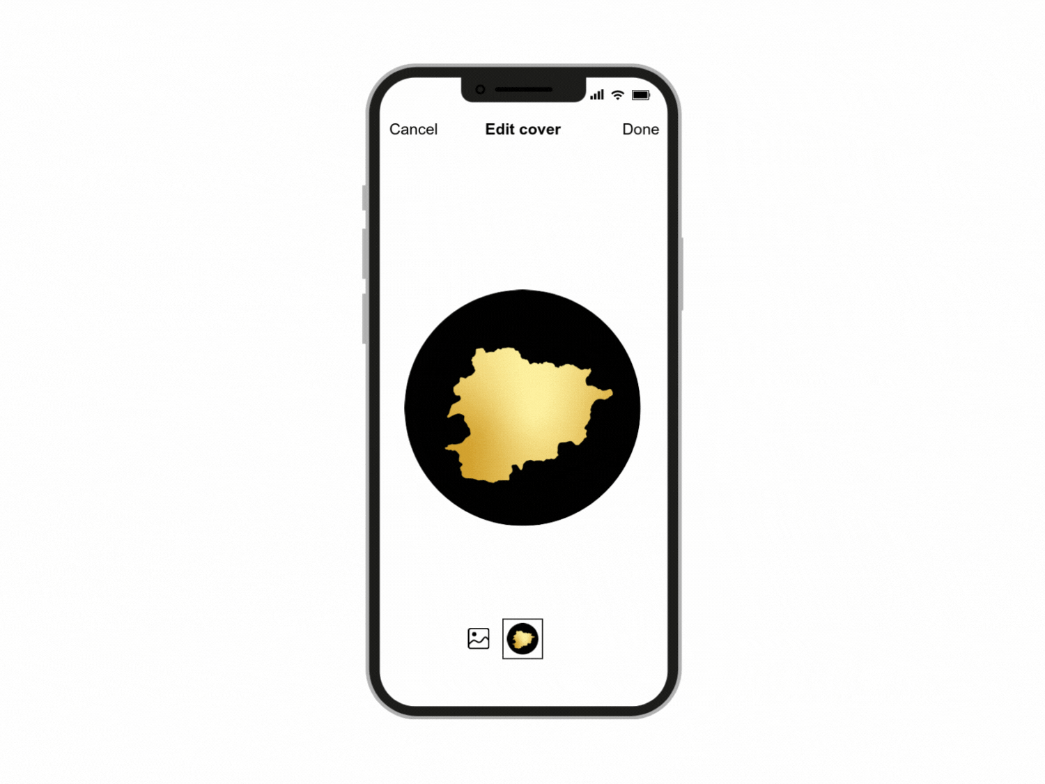 Black and Gold Countries and Islands Map