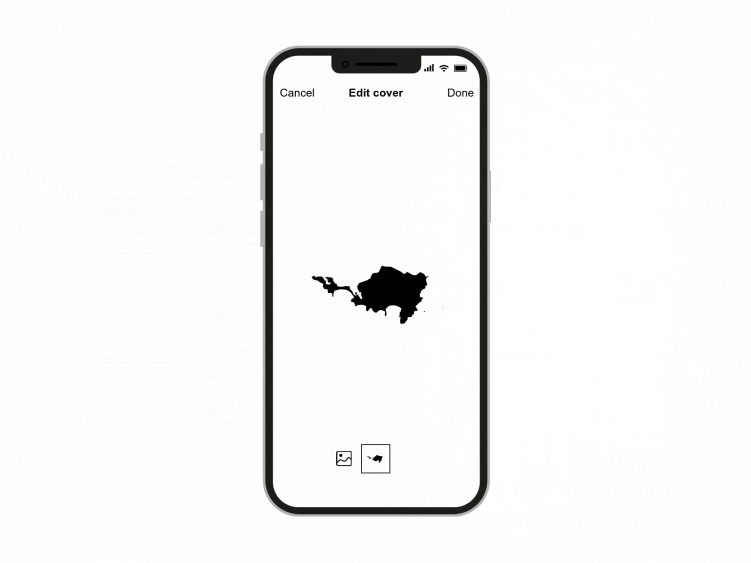 Black Countries and Islands Map