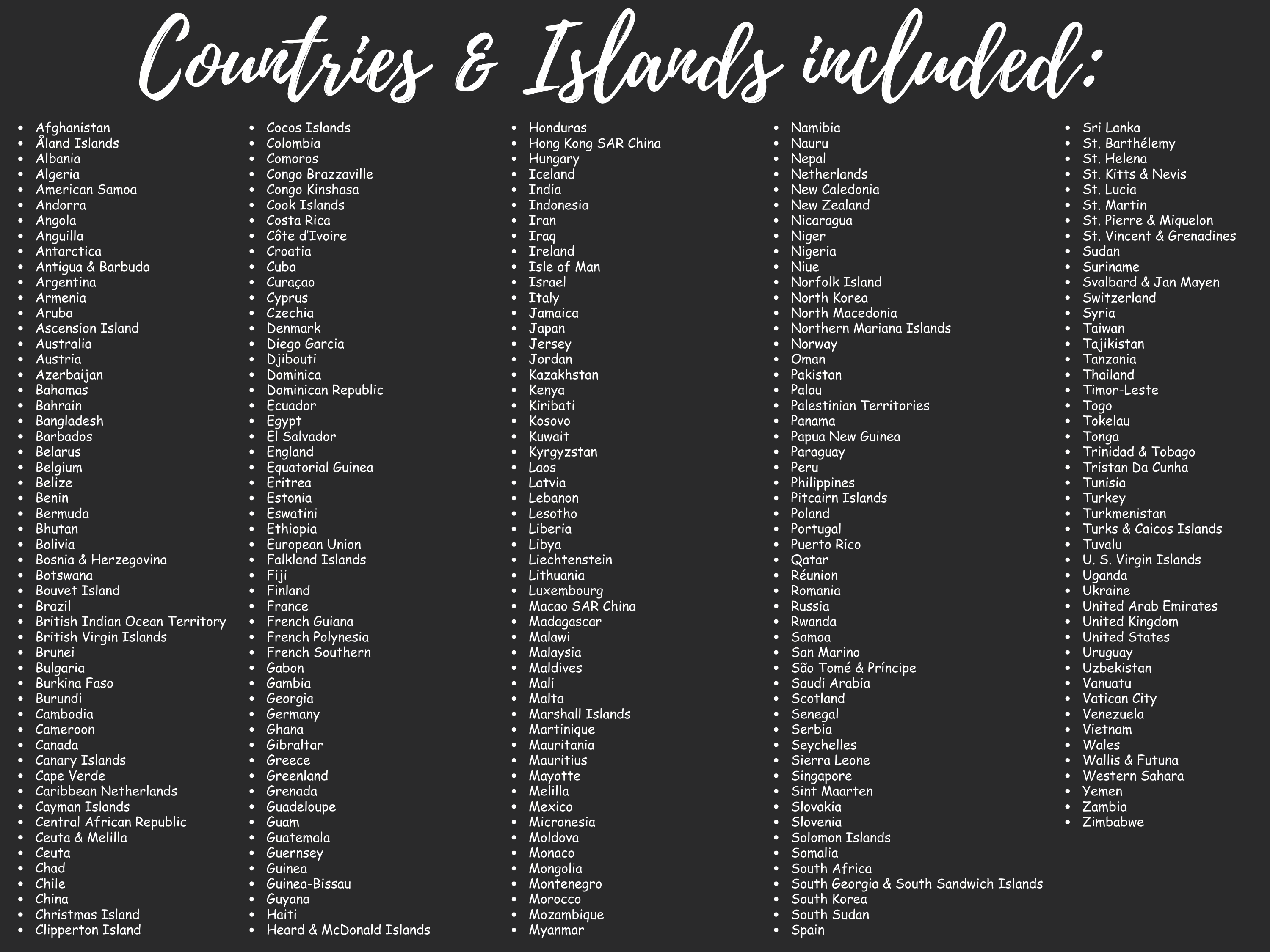 Canva Countries and Islands Map Frames