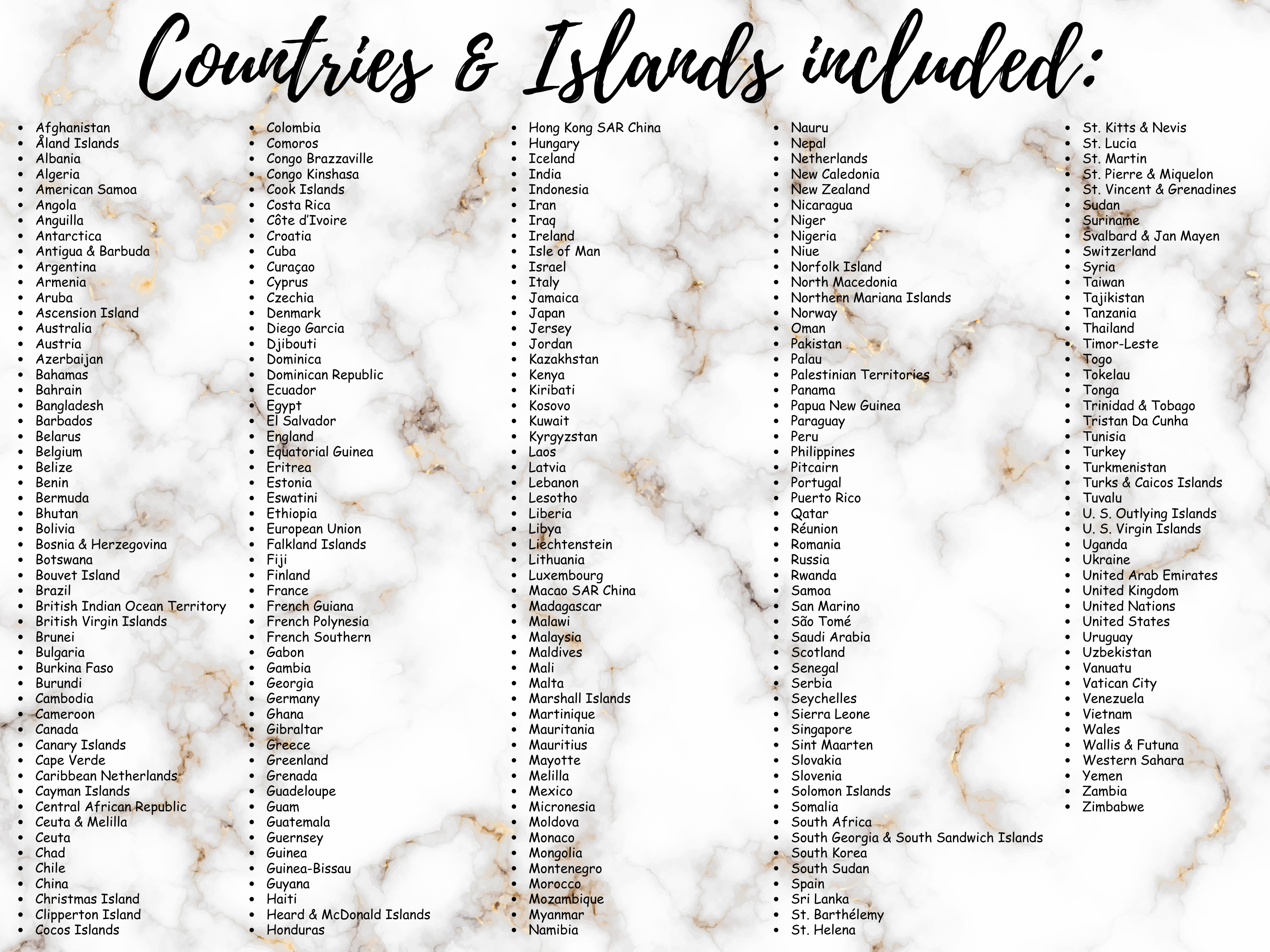 Countries and Islands Square Flags