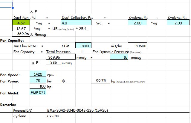 DUCTING - STATIC PRESSURE CALCULATION 