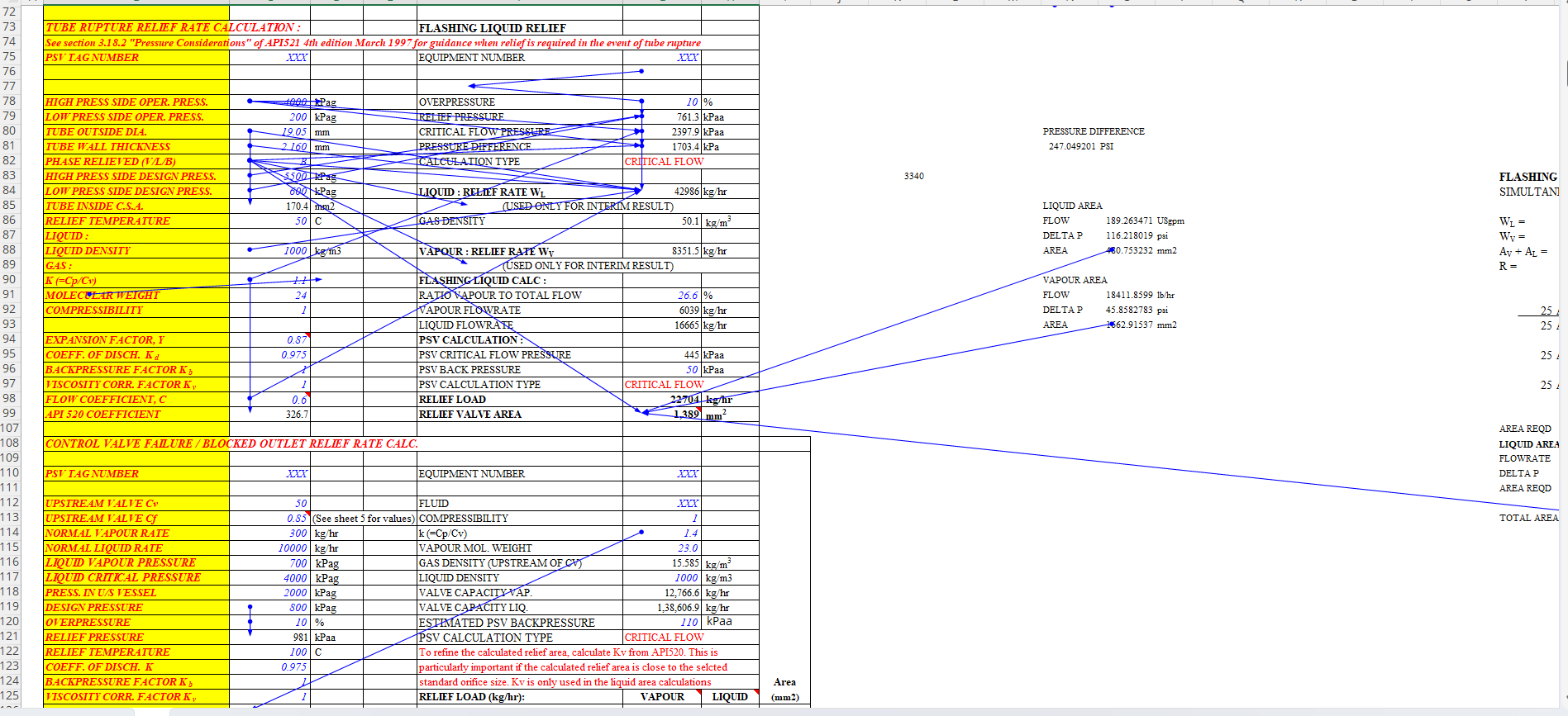  PSV Relief load calculation on scenario