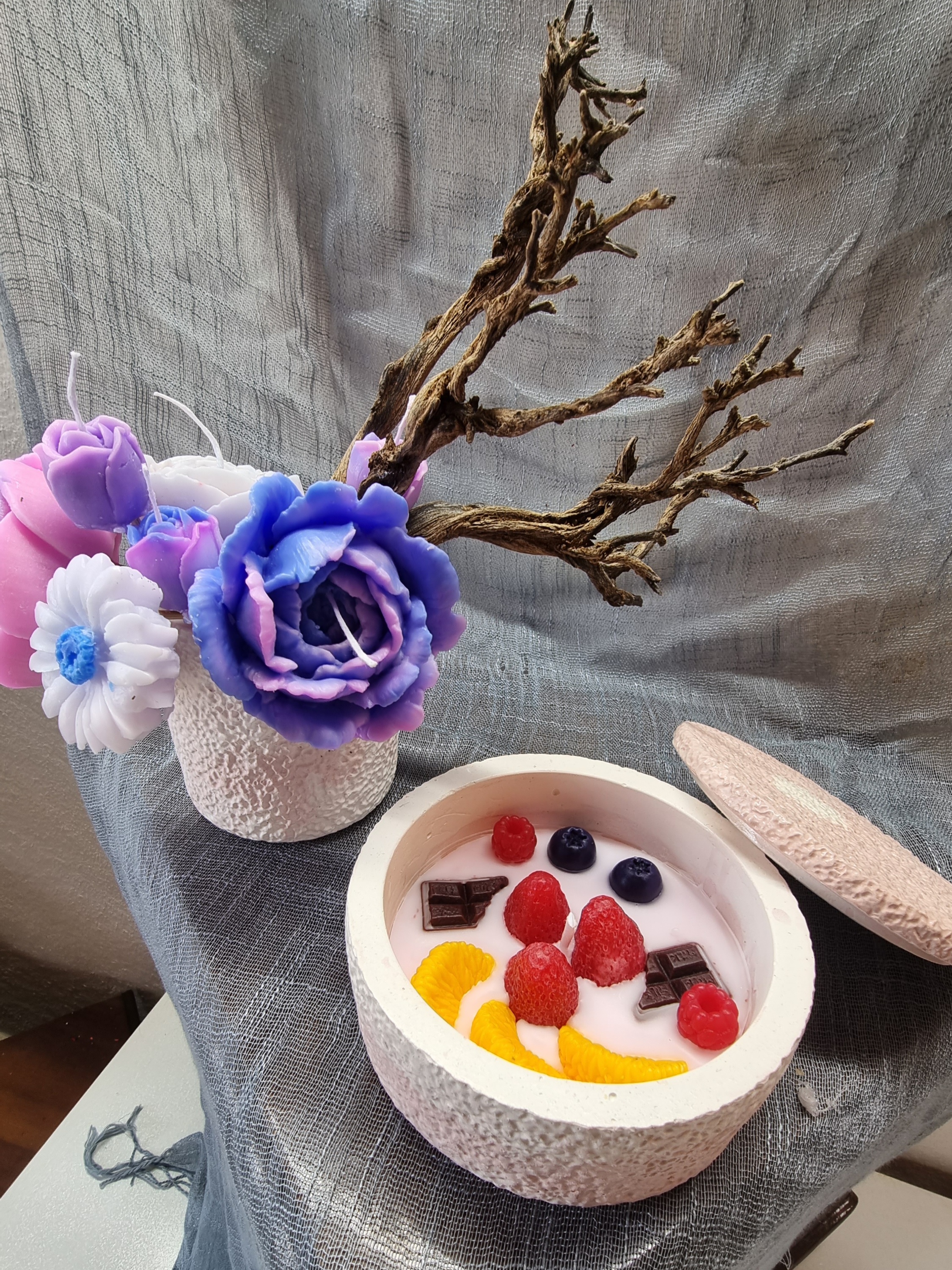 Fruit pie (fruit scented, big-size round candle)