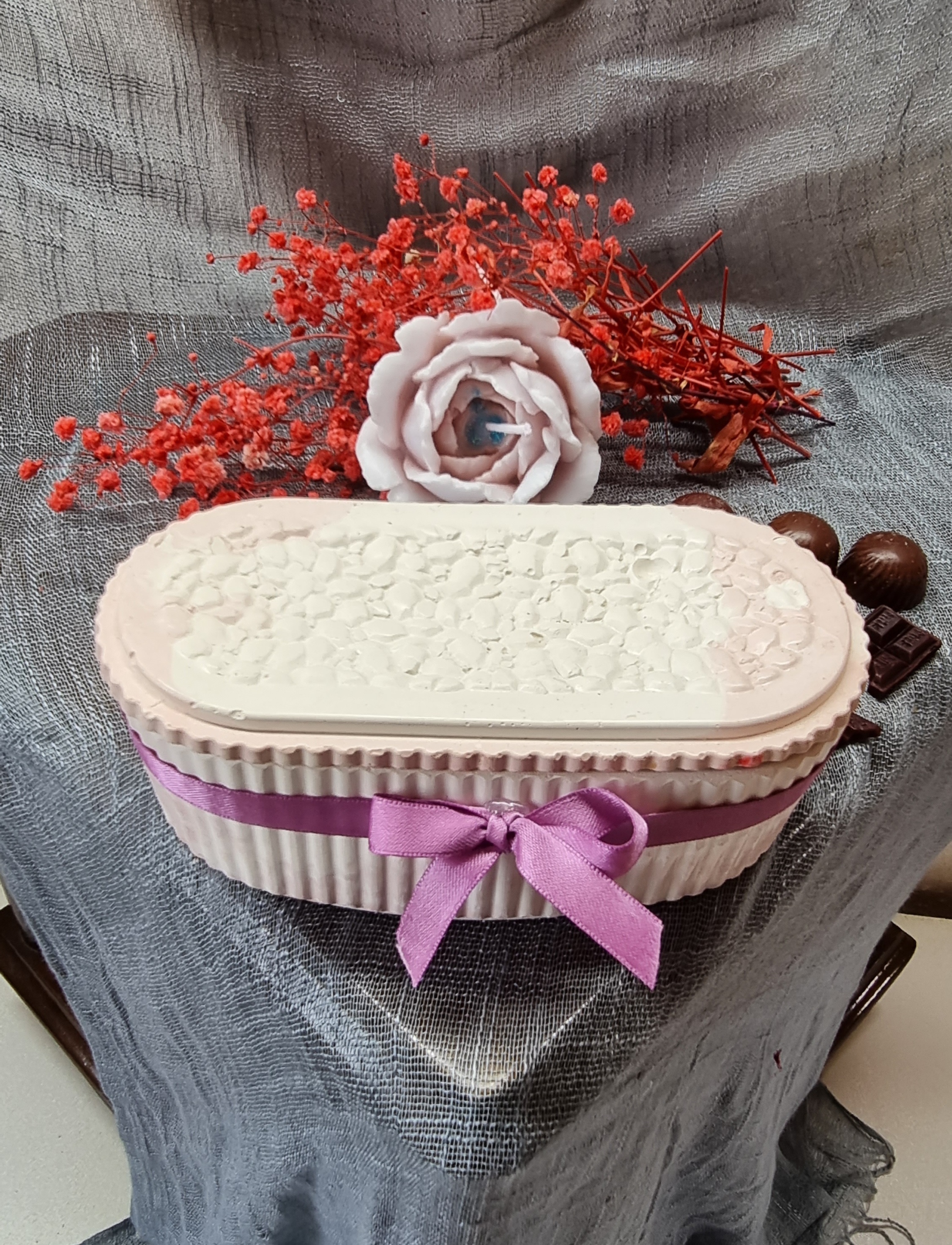 Oval fruit pie (fruit scented, big-size oval candle)