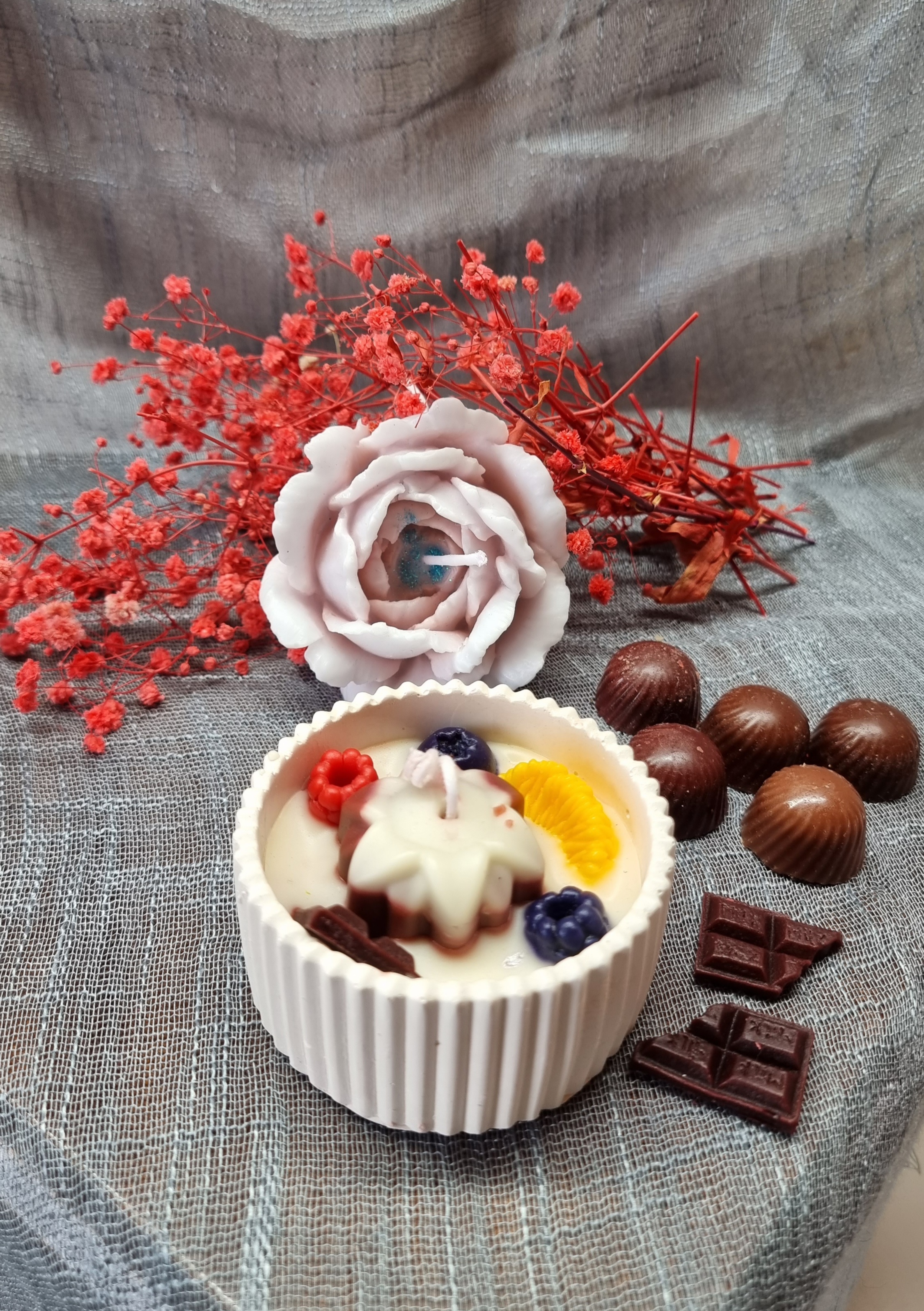 Small-size fruit pie (fruit scented, small-size round candle)