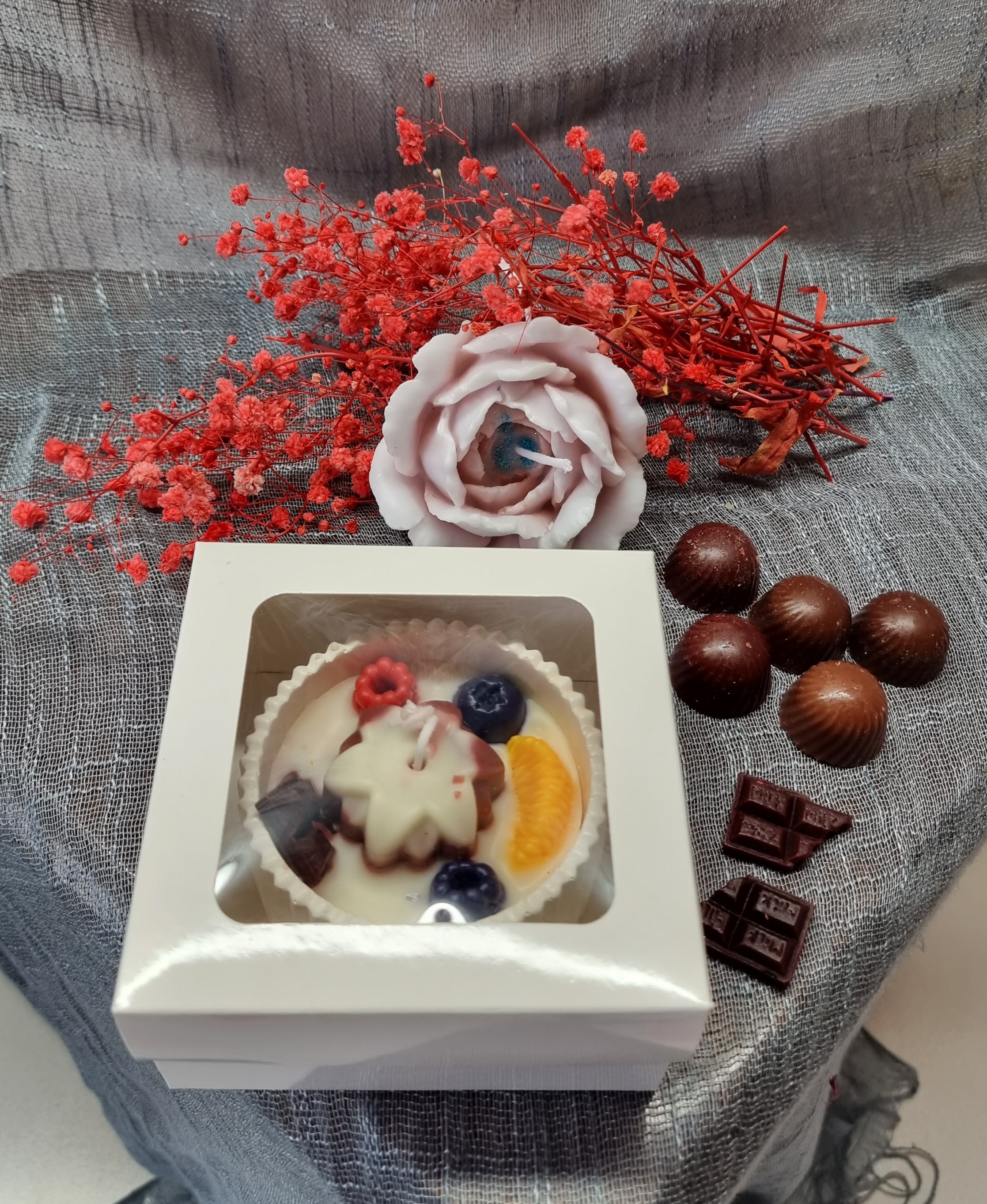 Small-size fruit pie (fruit scented, small-size round candle)