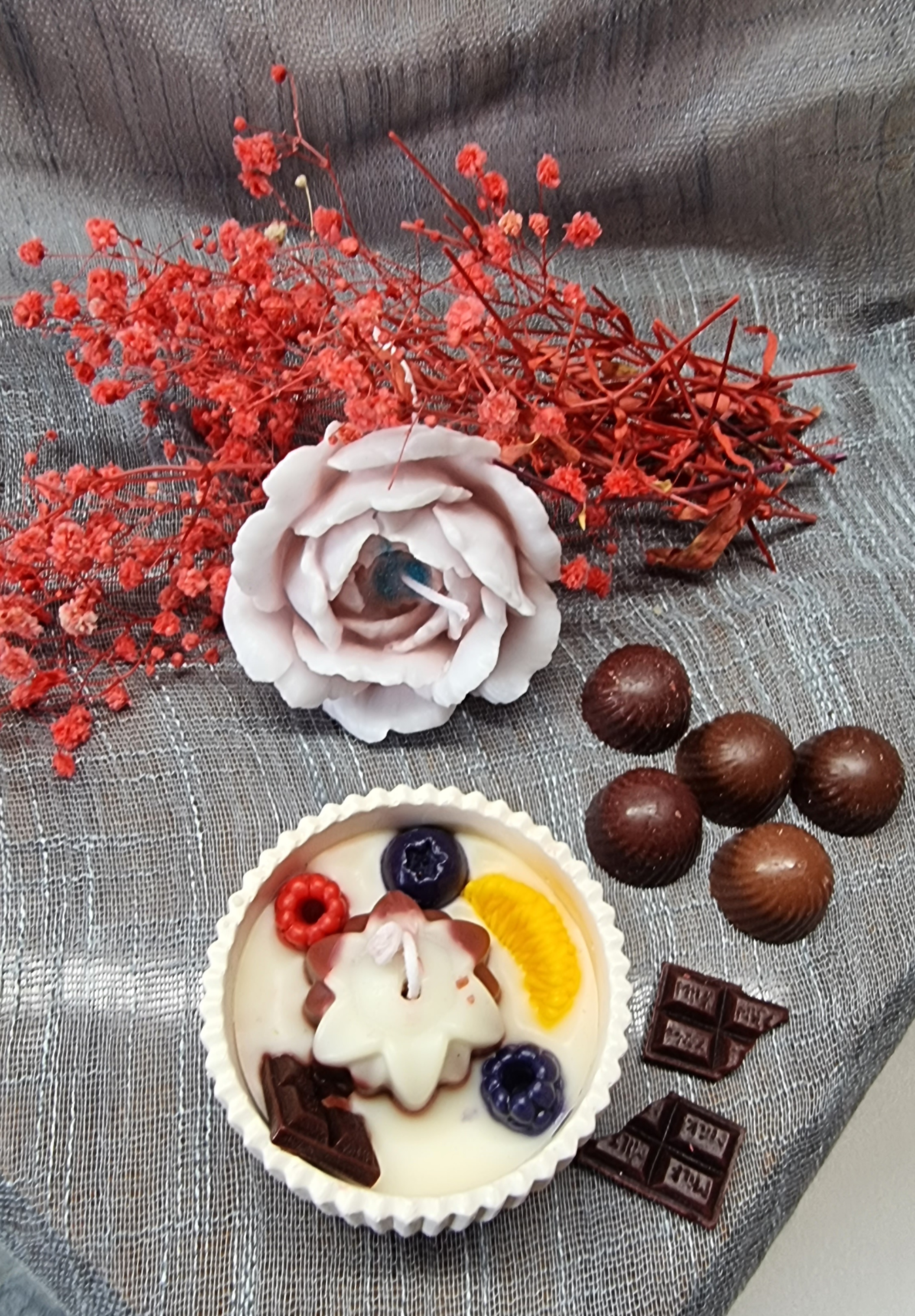 Small-size fruit pie (fruit scented, small-size round candle)