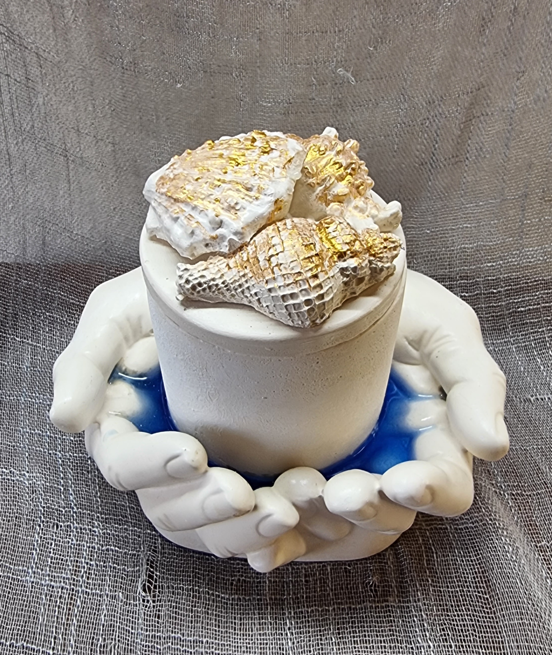 Hands Holding Candle (mora-mora scent)