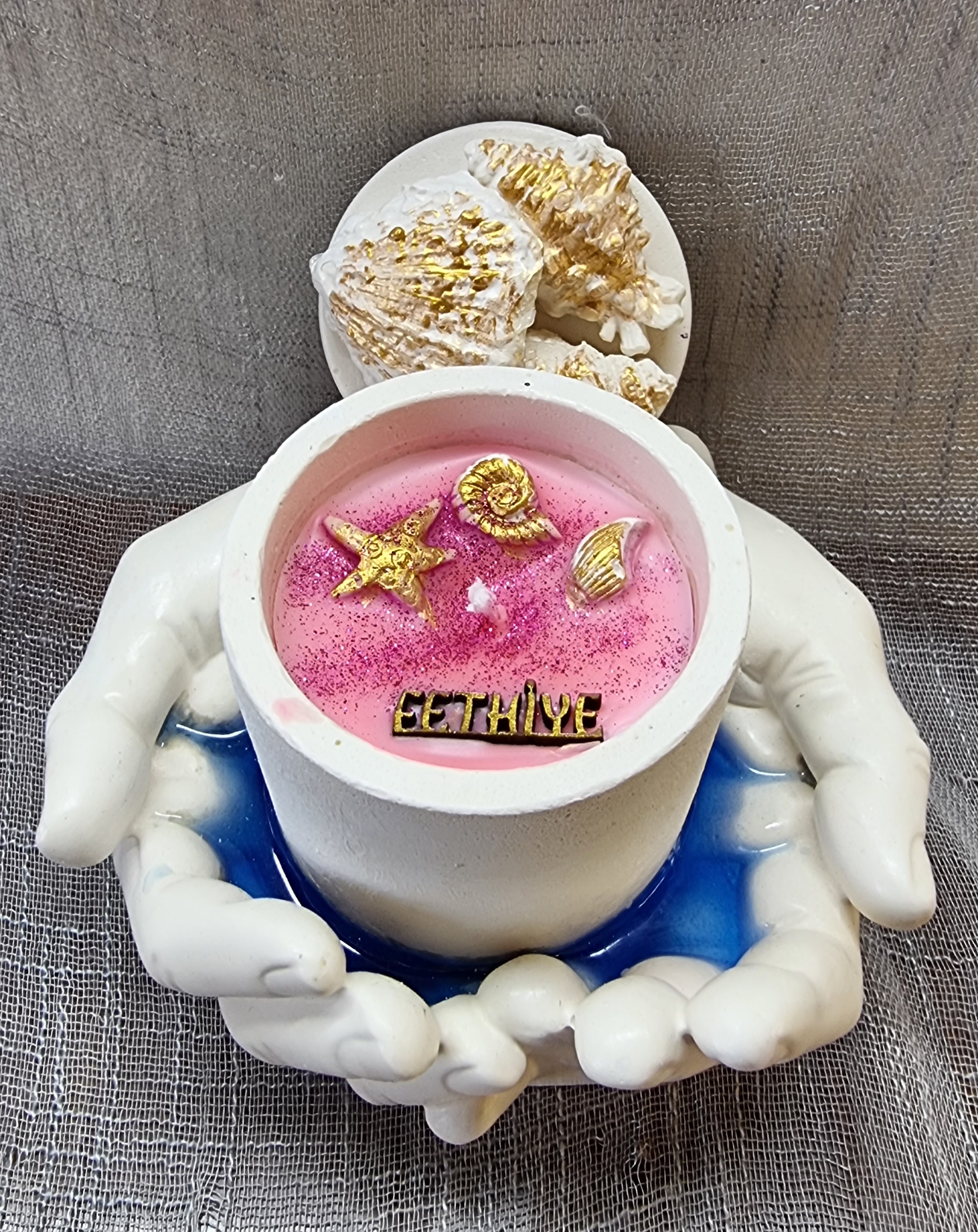 Hands Holding Candle (mora-mora scent) 