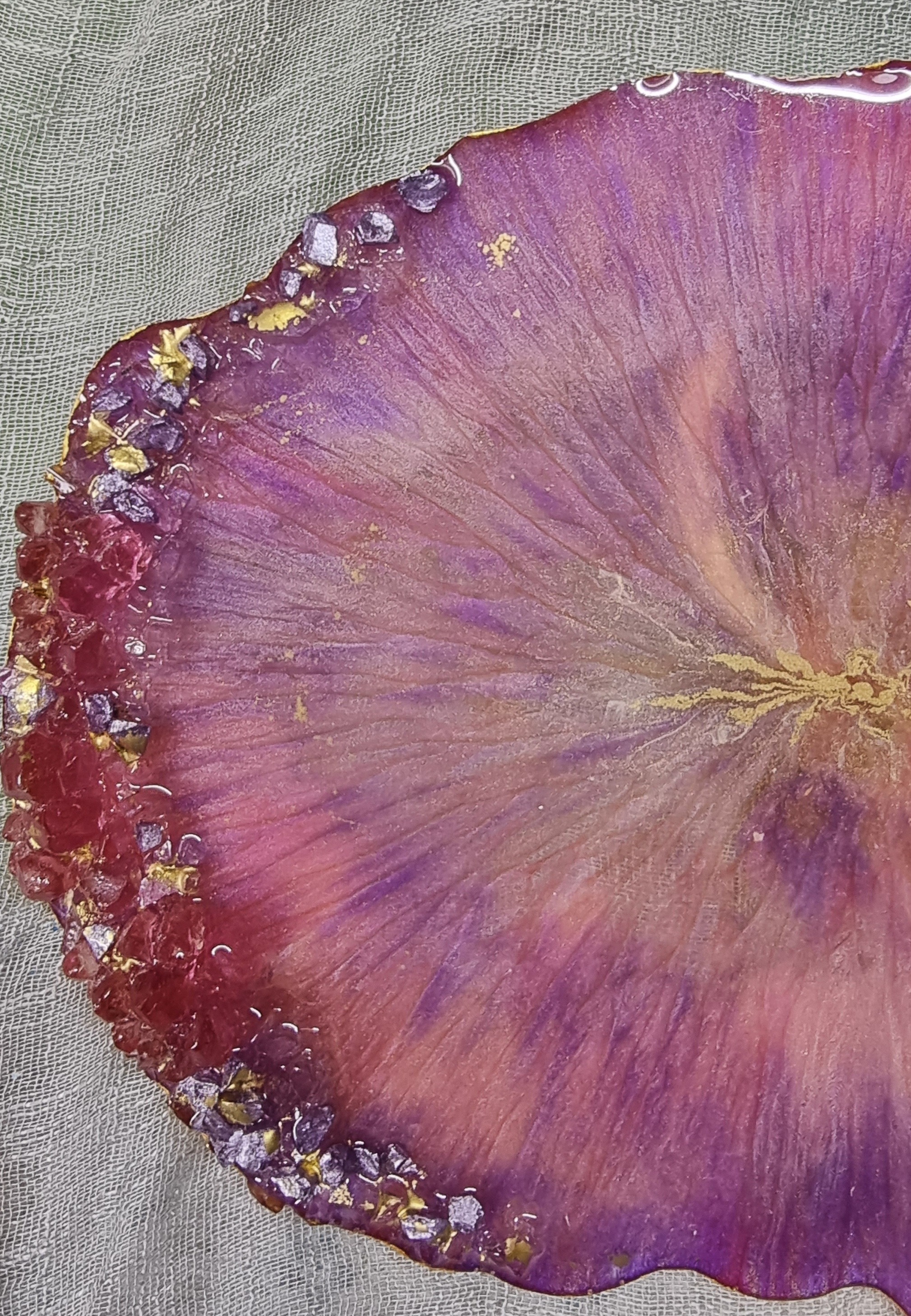 Pink epoxy-resin tray 