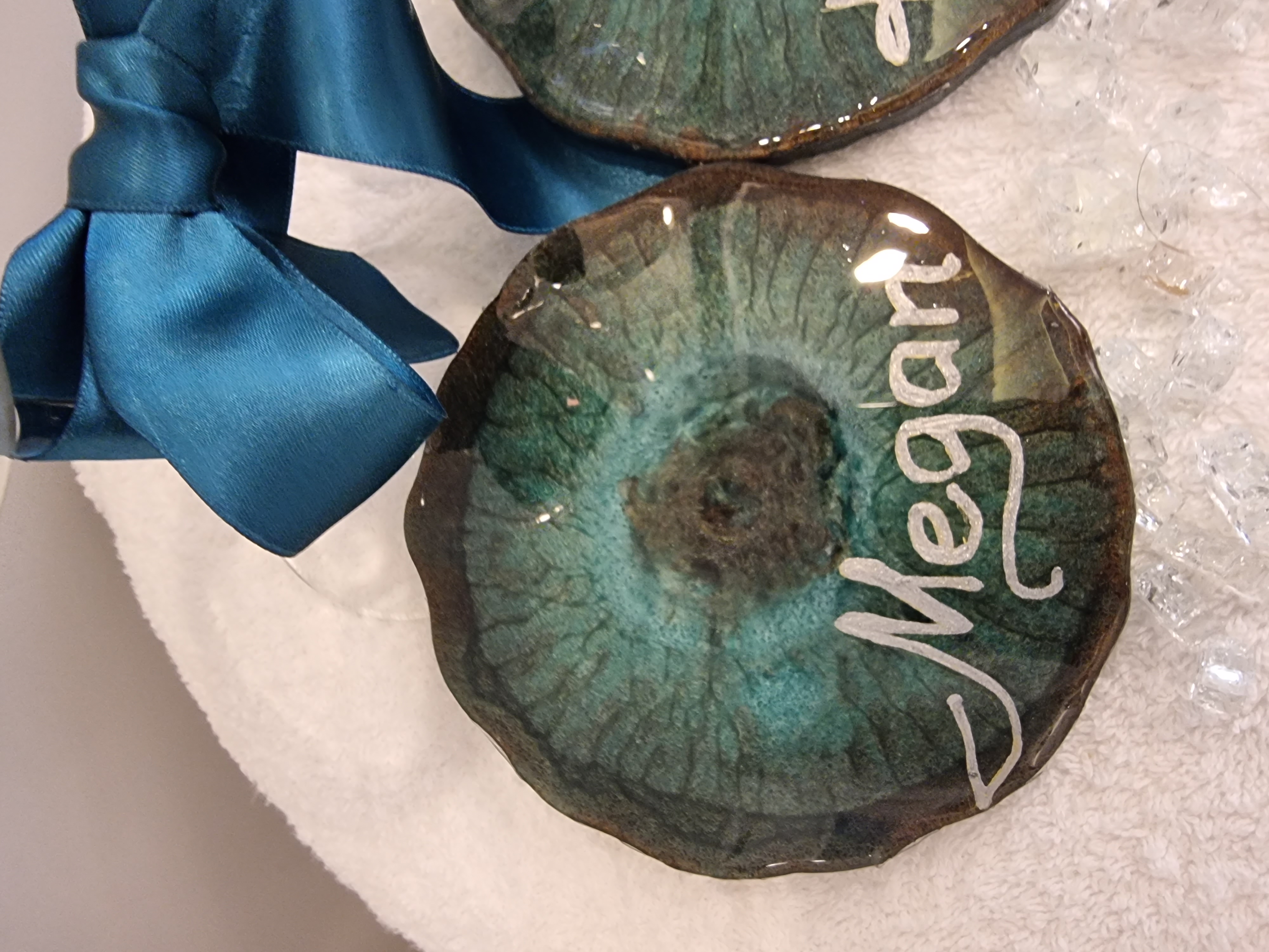 Epoxy coasters personalised (with names)