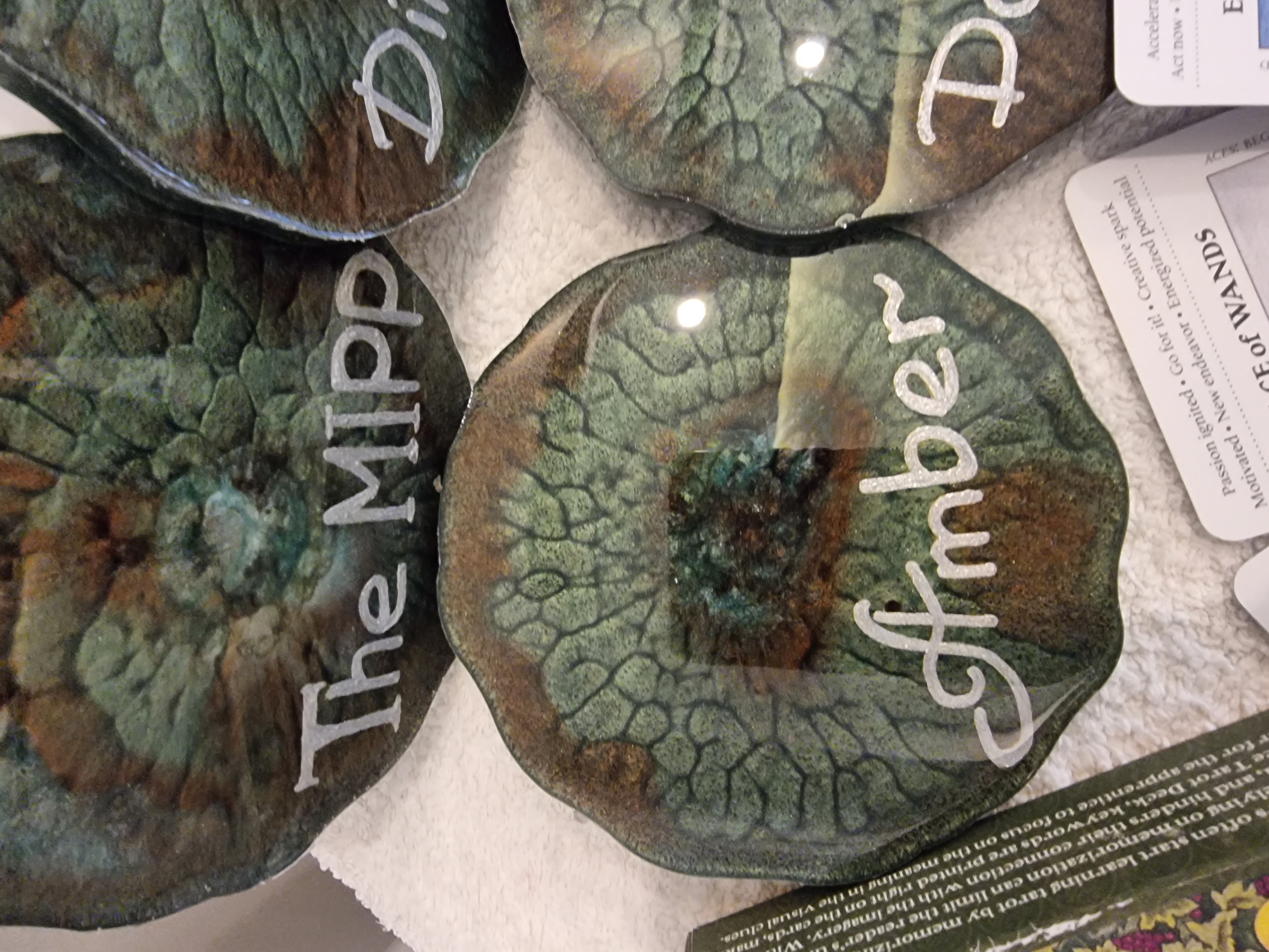 Epoxy coasters personalised (with names)