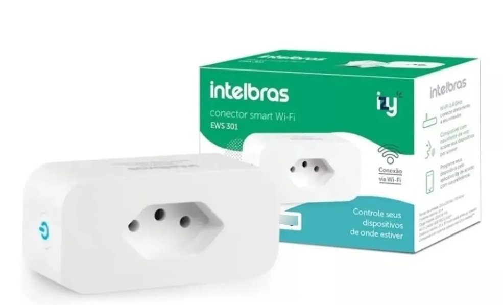 Tomada Inteligente Ews 301 Wifi Intelbras Smart Interruptor