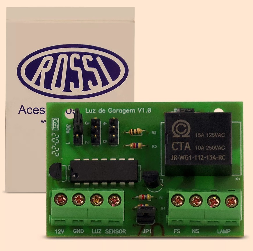 placa luz de garagem 
