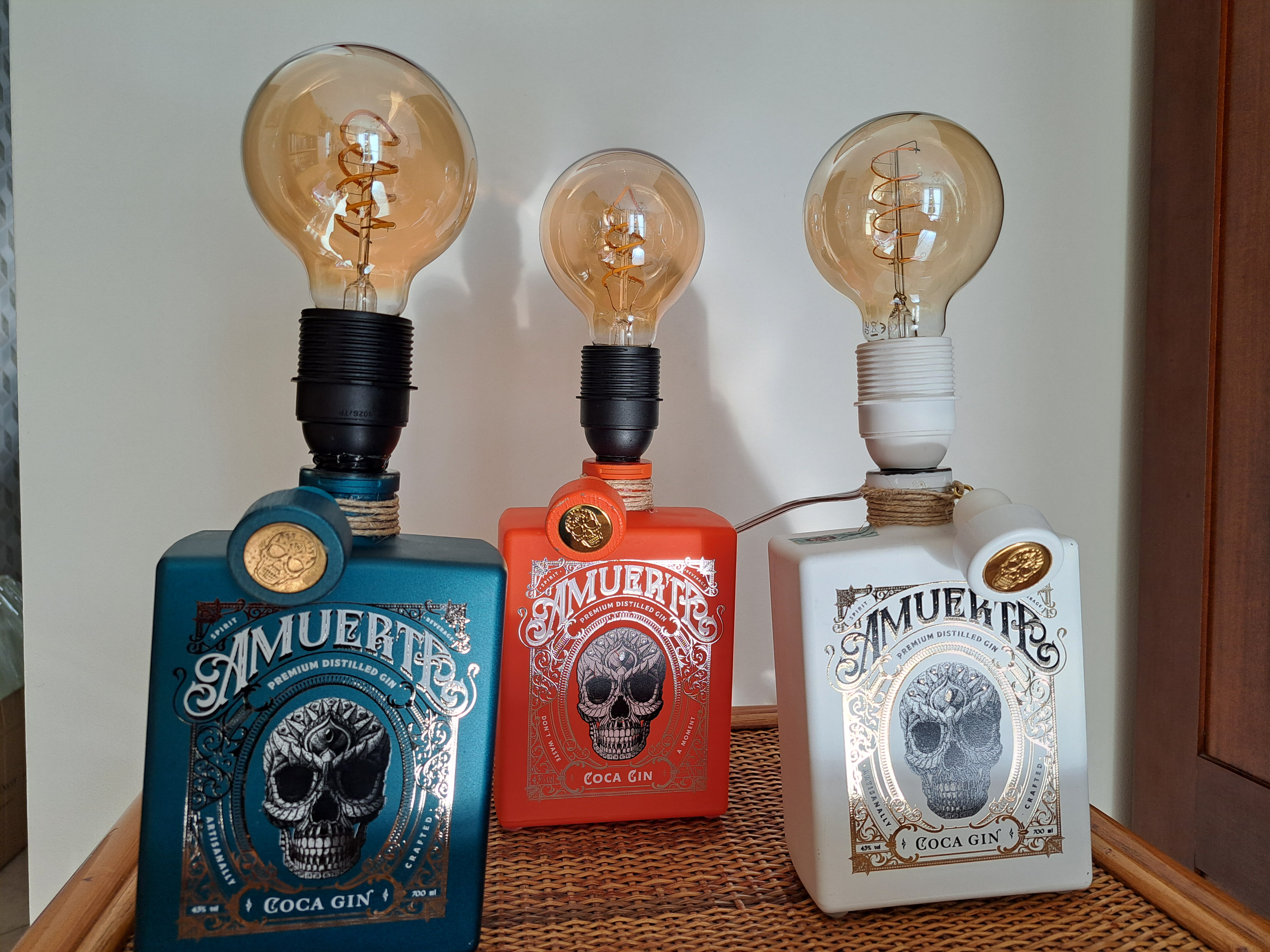 Lampade Luminose Bottiglie AMuerte