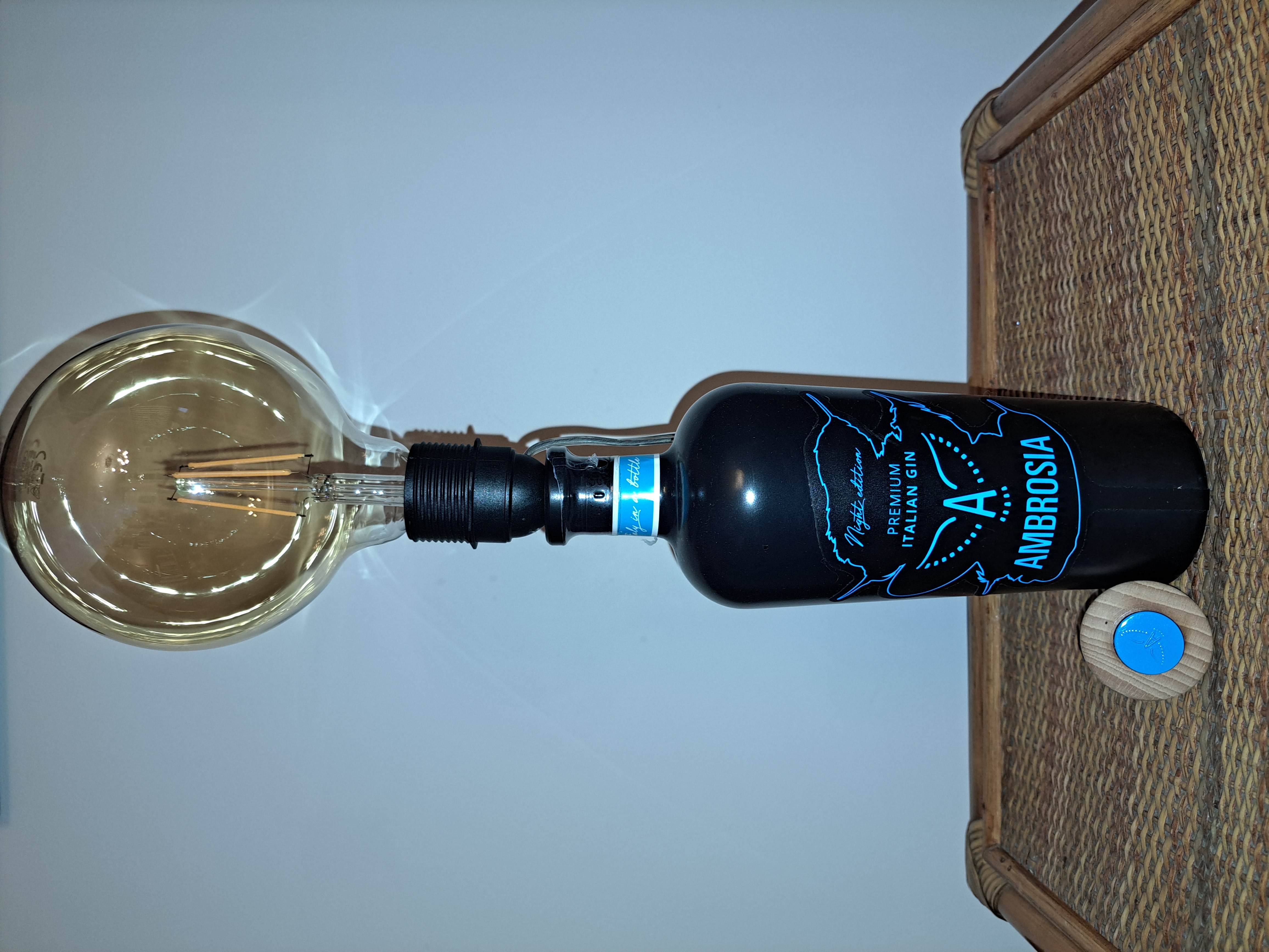 Ambrosia Black Lampada Bottiglia Luminosa