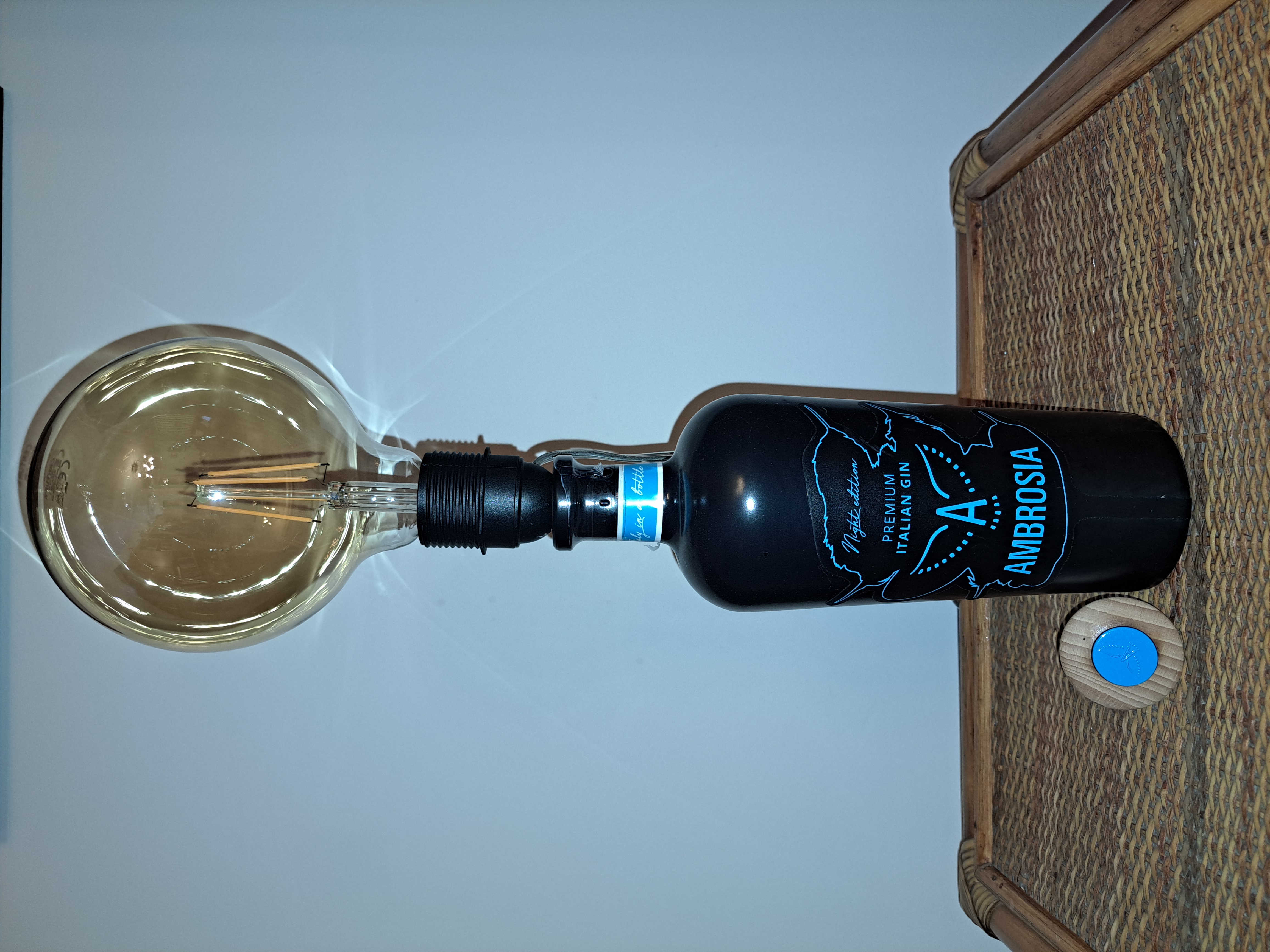 Ambrosia Black Lampada Bottiglia Luminosa