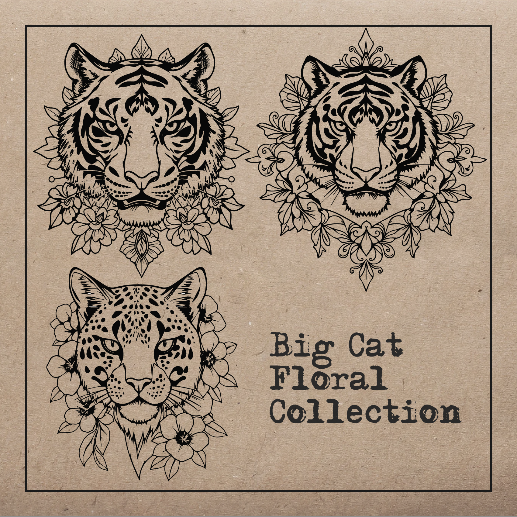 Big Cats Floral Collection(tee)